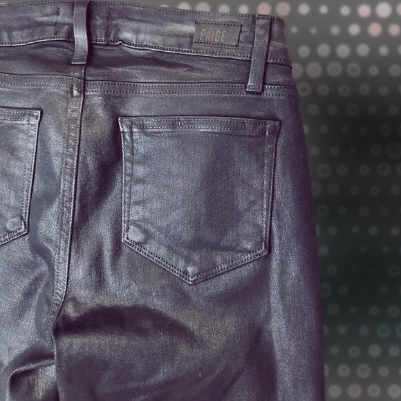 NWOT PAIGE Denim ‘Verdugo Ultra Skinny’ Jeans in “Black Fog Luxe Coating” Sz 26 - Picture 13 of 16